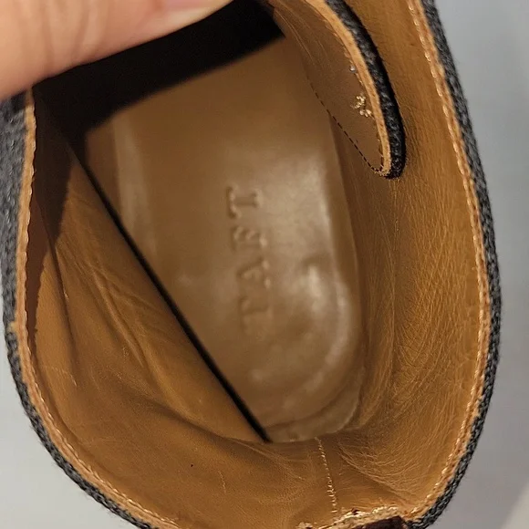 TAFT The Jack Cap Toe Boot In Grey/Oxblood Wool/Leather Men's - Picture 14 of 16